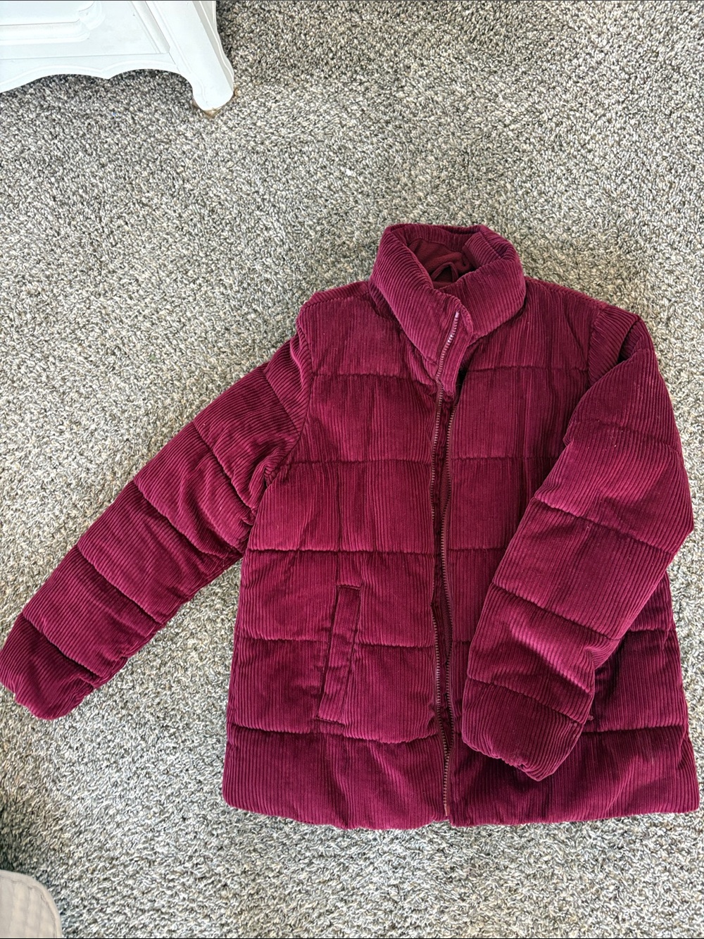 Old Navy Plush Fleece Jacket in Burgundy